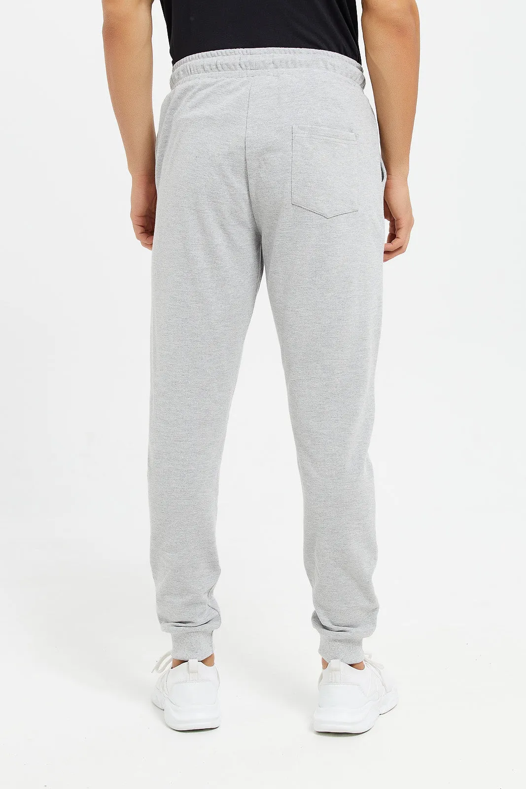 Men Grey Pique Jogger