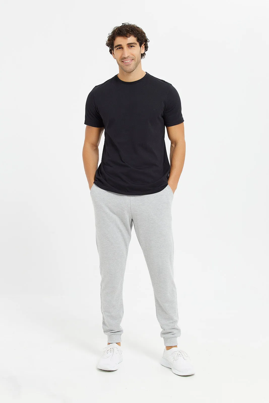 Men Grey Pique Jogger