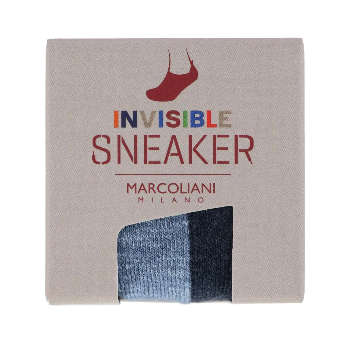 Men's Cushioned BiColor Invisible Sneaker Sock (1 Pair)