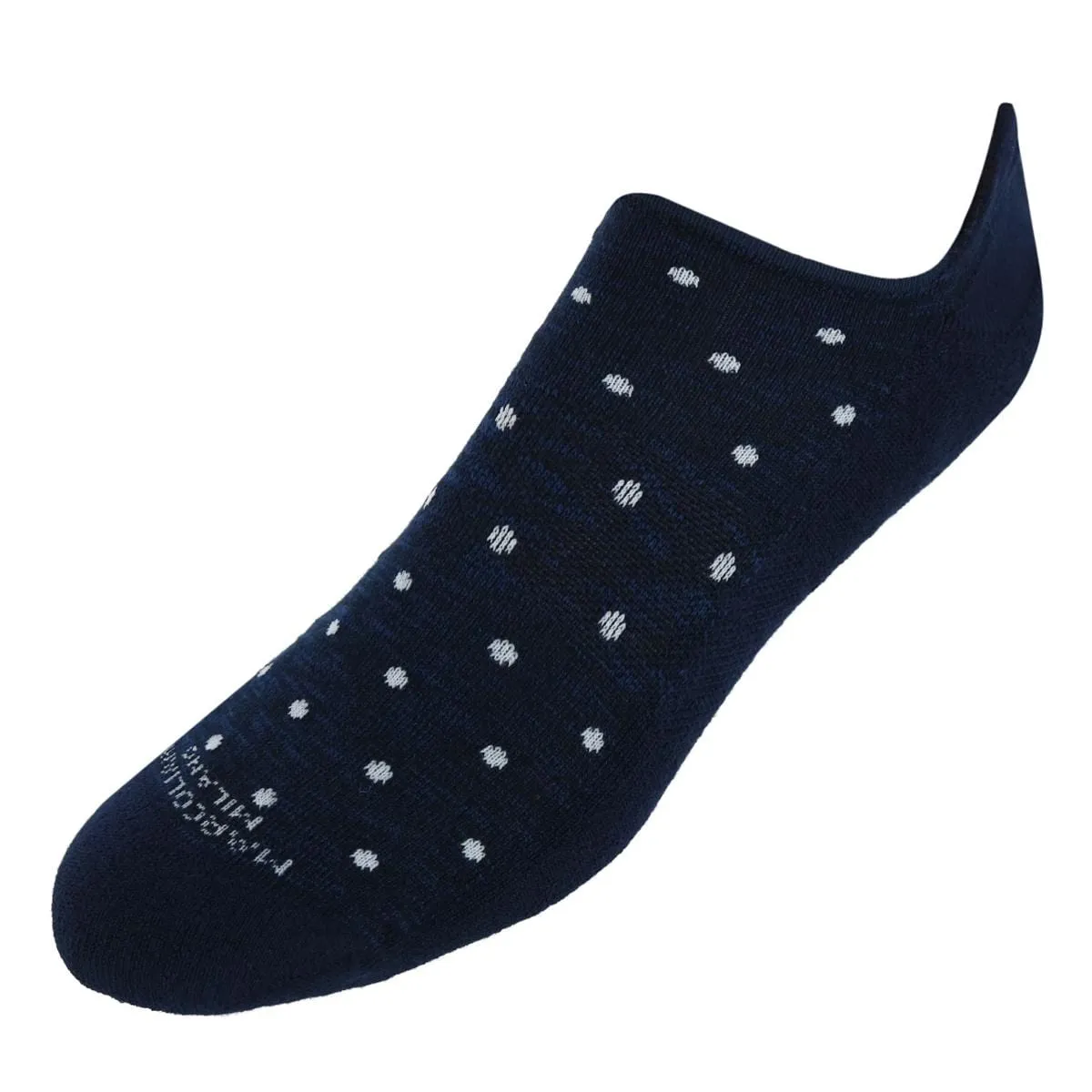 Men's Cushioned Polka Dot Invisible Sneaker Sock (1 Pair)