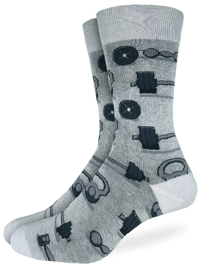 Men's King Size Weights & Dubbells Crew Sock