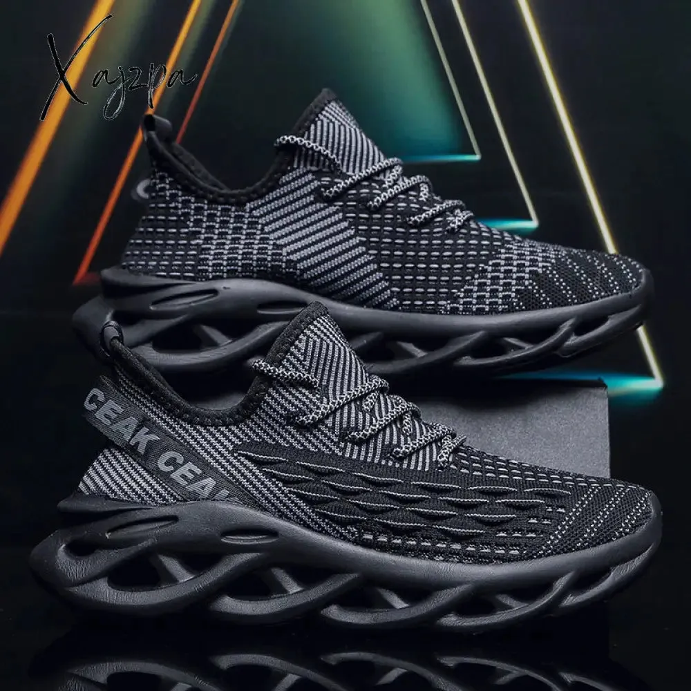 Men's Ultra-Light Blade Sneakers - Breathable & Shock-Absorbing, Versatile Non-Slip Shoes for Running, Gym & Daily Wear
