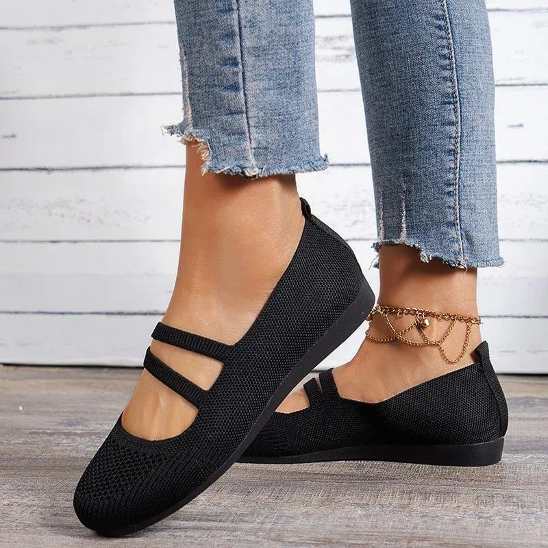 Mesh Ballet Flats for Women