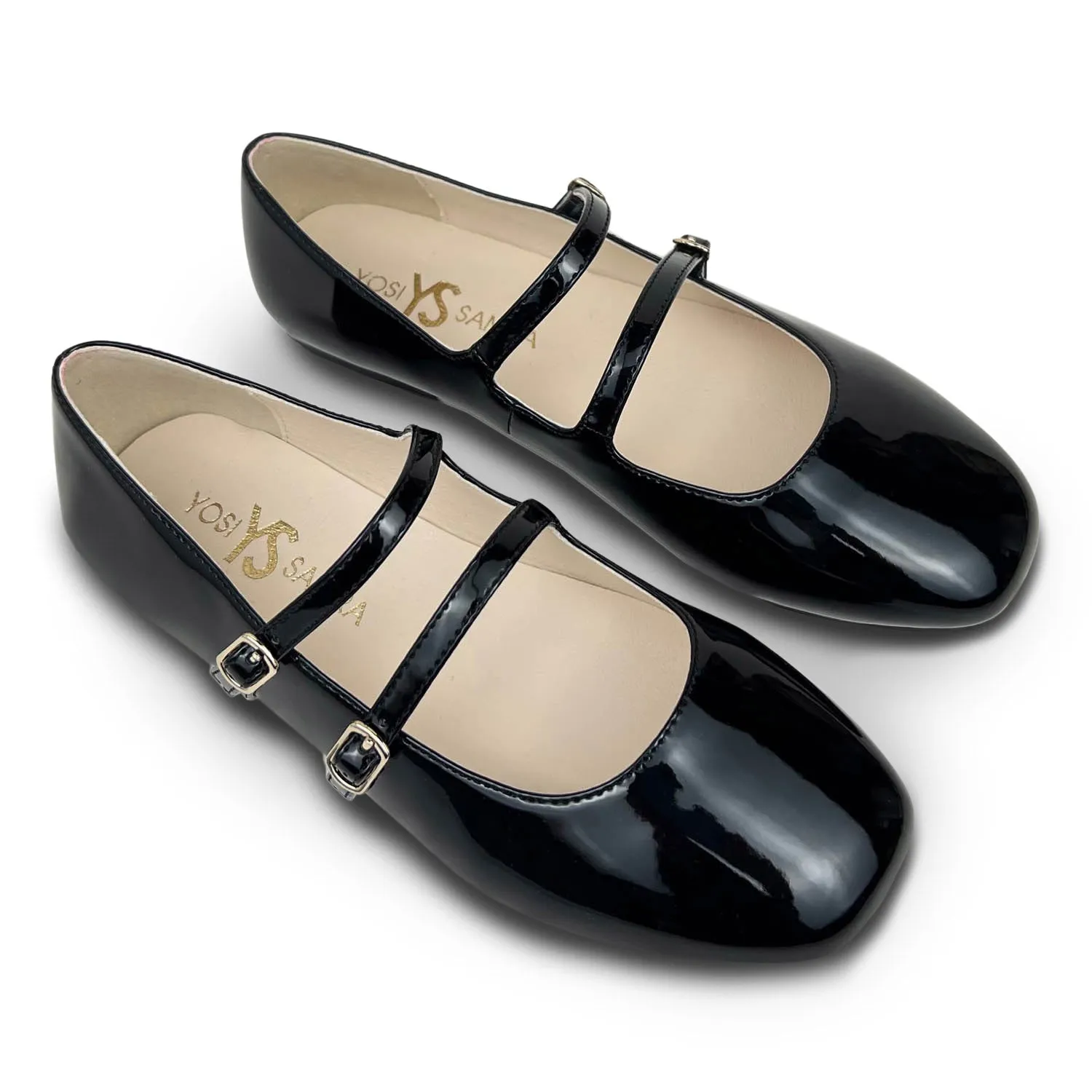 Miss Mary Flat in Black Patent - Kids