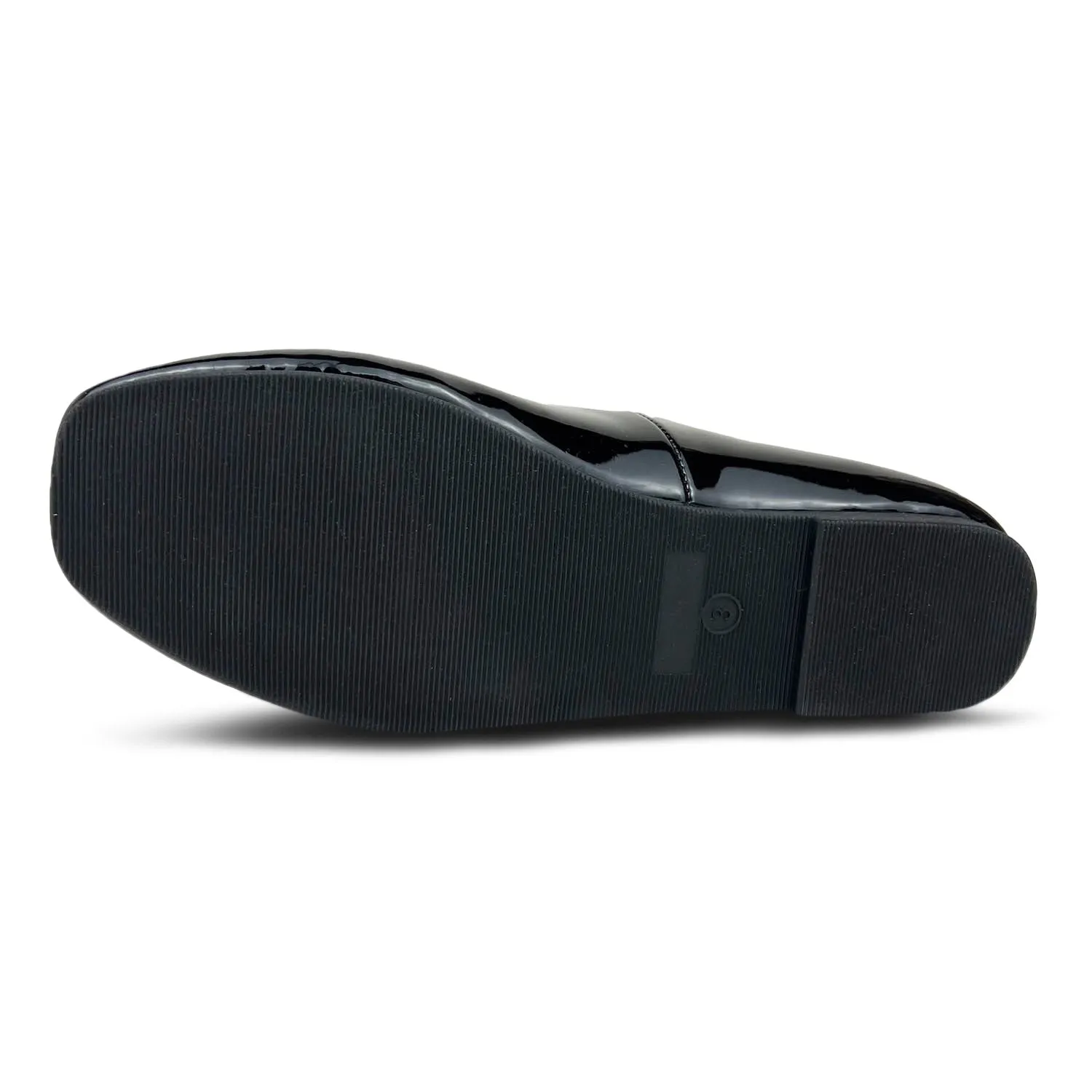 Miss Mary Flat in Black Patent - Kids