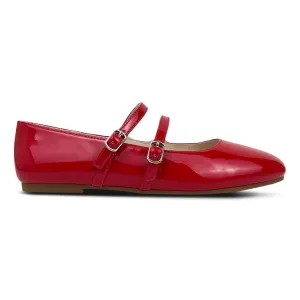 Miss Mary Flat in Red Patent - Kids