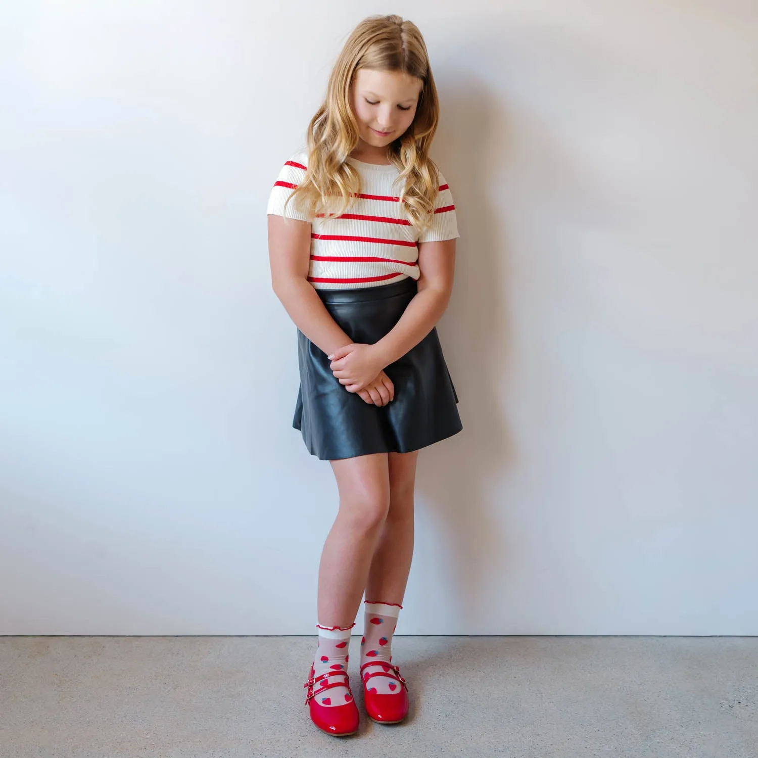 Miss Mary Flat in Red Patent - Kids