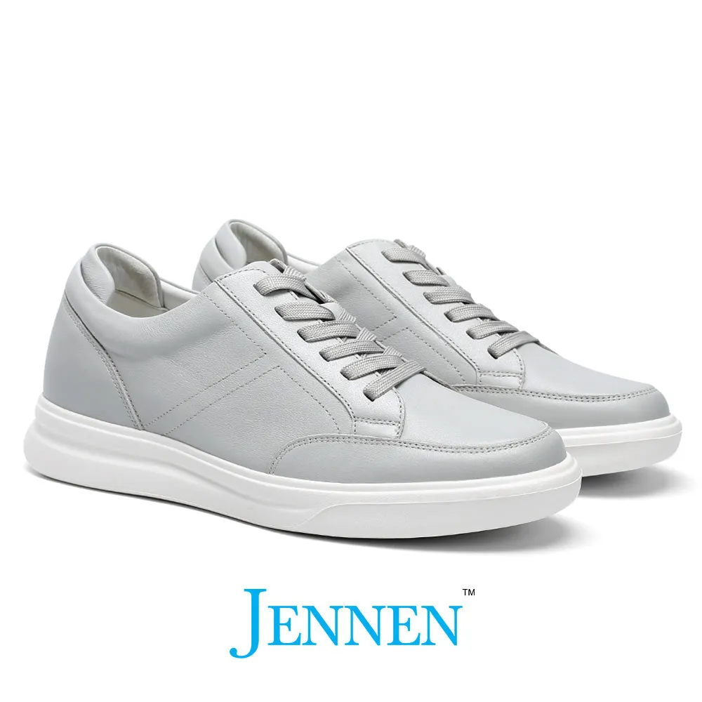 Mr. Federer 7cm | 2.8 inches Light Grey Elevated Kicks for Everyday Style