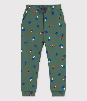 Mushroom Printed Fleece Jogging Bottoms