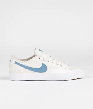 Nike SB Blazer Court Shoes - Phantom / Cerulean - Phantom - Gum Light Brown