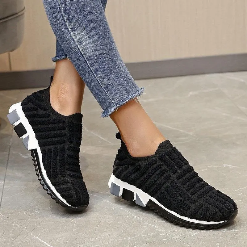 OCW Women Knitted Orthopedic Shoes Slip-on Leisure Sneakers