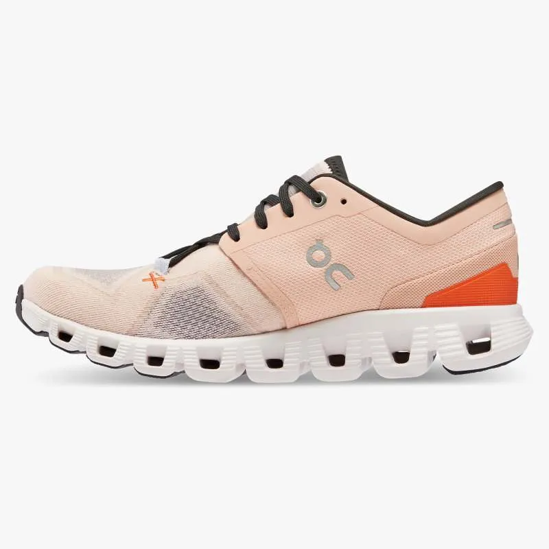 'On Running' Women's Cloud X 3 - Rose / Sand