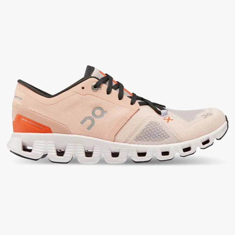 'On Running' Women's Cloud X 3 - Rose / Sand