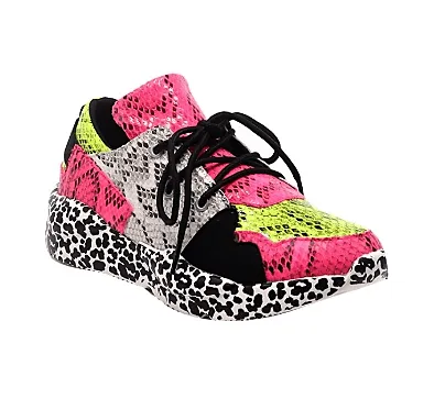 Platform Multi Neon Snake Top Sneakers