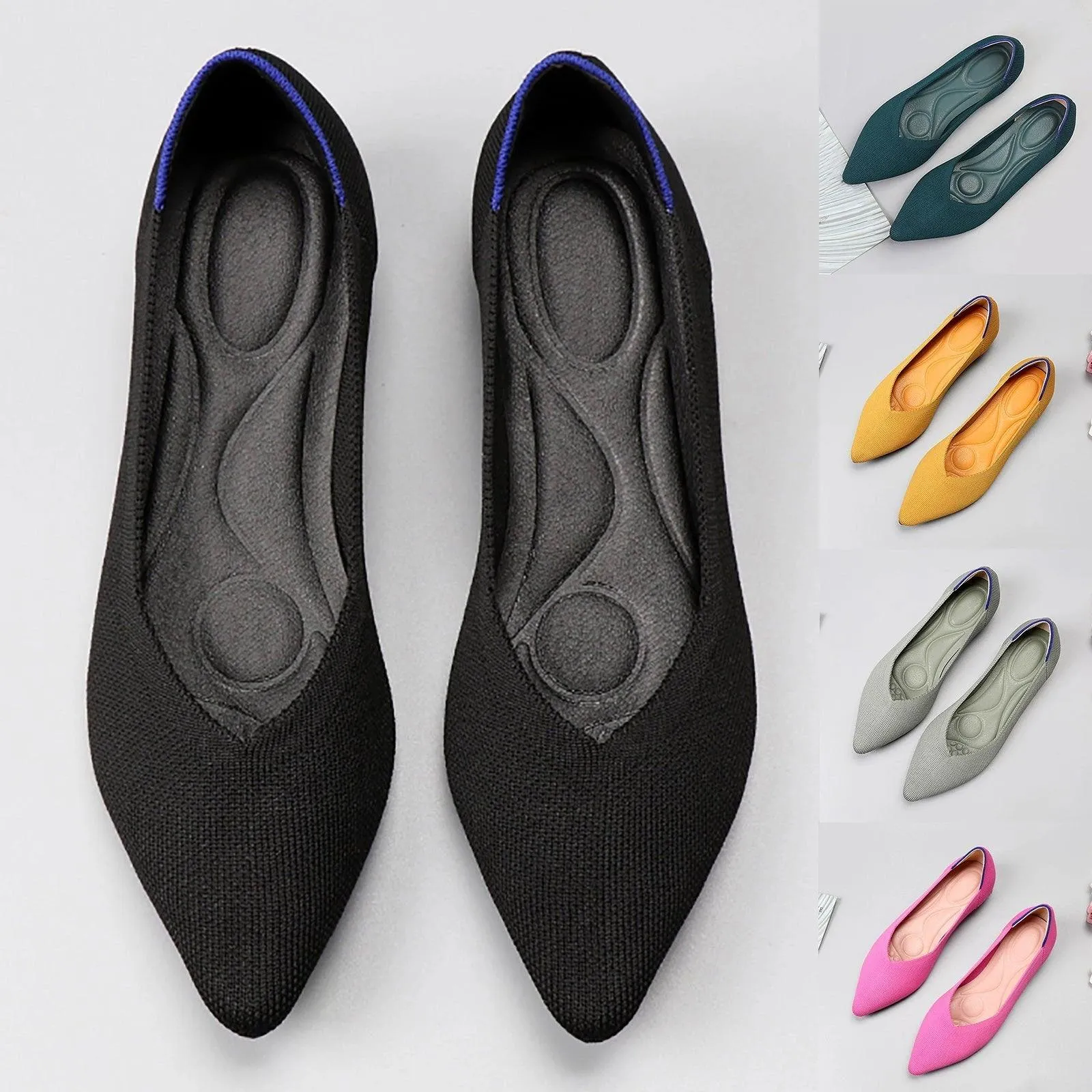 Pointed Wide Ballet Flats for Bunions