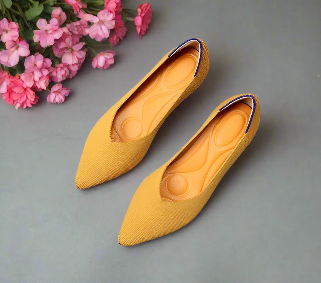 Pointed Wide Ballet Flats for Bunions