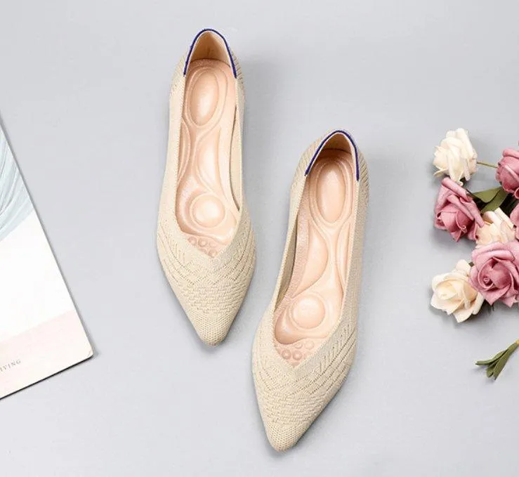 Pointed Wide Ballet Flats for Bunions