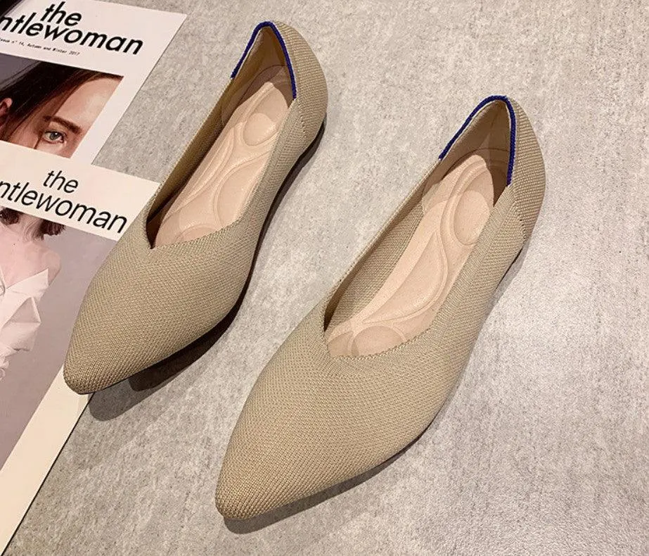 Pointed Wide Ballet Flats for Bunions