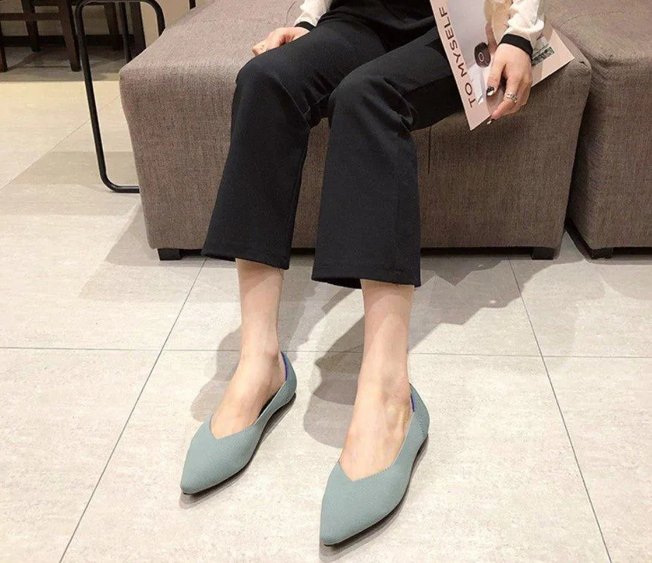 Pointed Wide Ballet Flats for Bunions