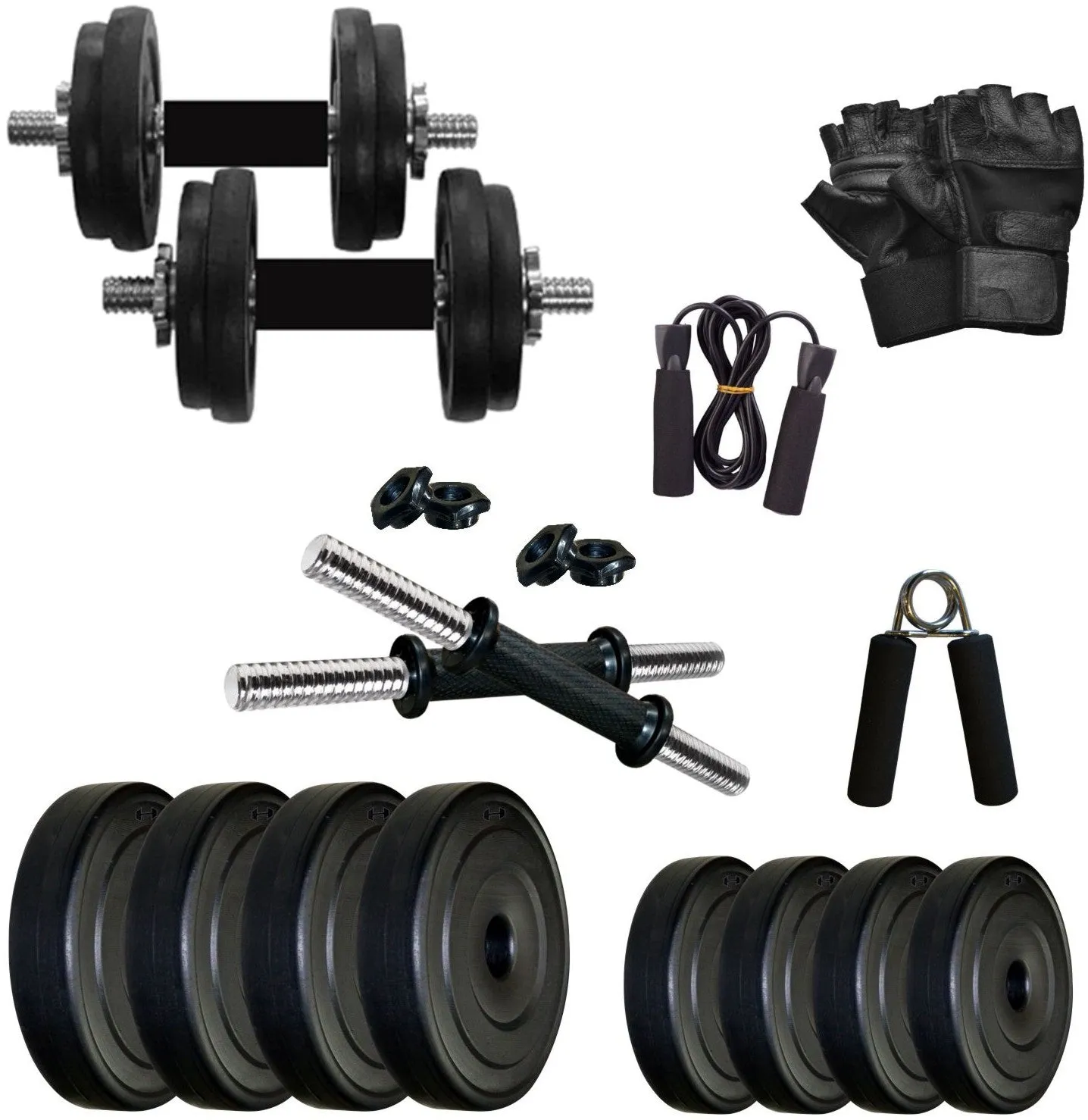 PVC-10kg ( 2.5 kg x 4 = 10 kg) Adjustable Dumbbell Set