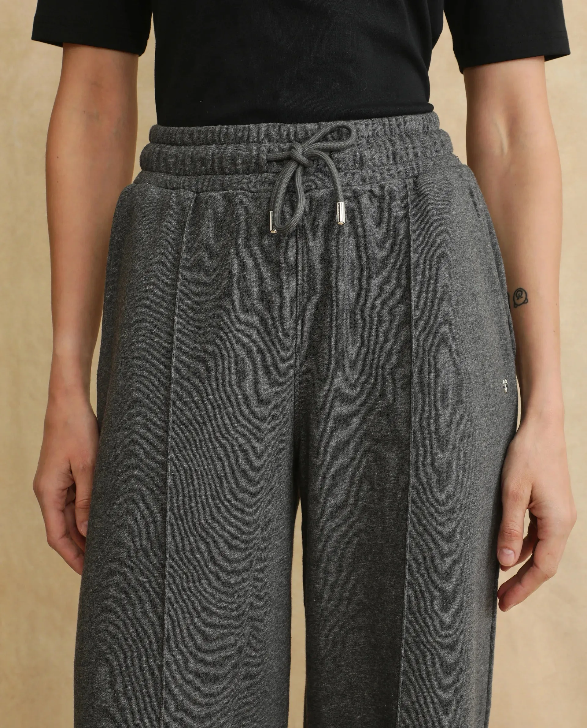 Rareism Women Inout Dark Grey  Track Pant