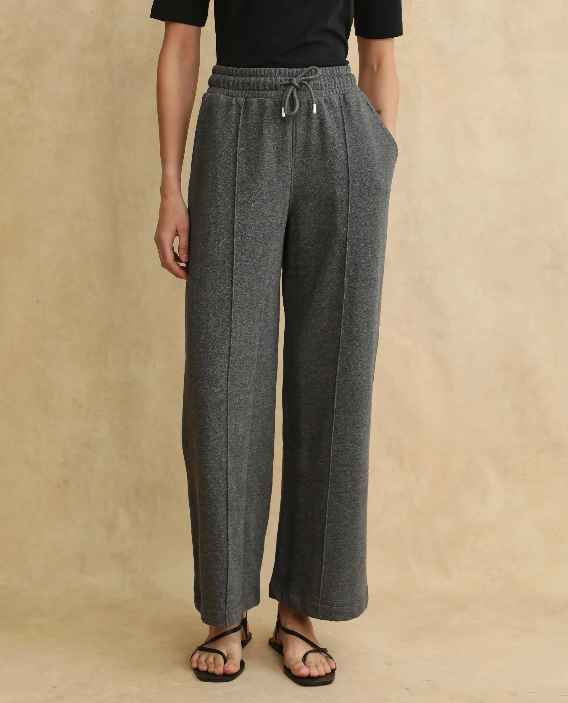 Rareism Women Inout Dark Grey  Track Pant