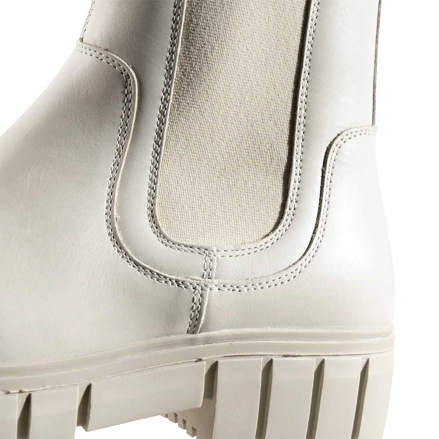 Rebel chelsea boot leather - OFF WHITE