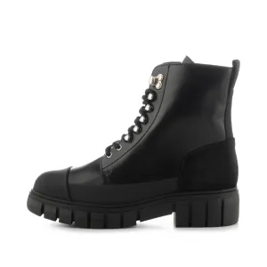 Rebel lace-up boot leather - BLACK / BLACK