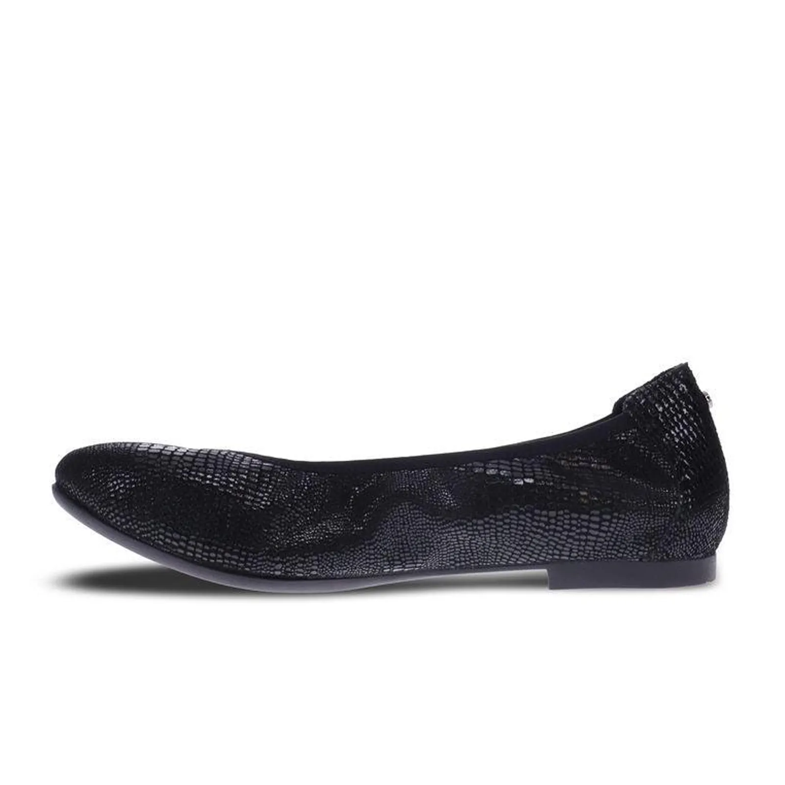 Revere Nairobi Ballet Flat (Women) - Black Lizard