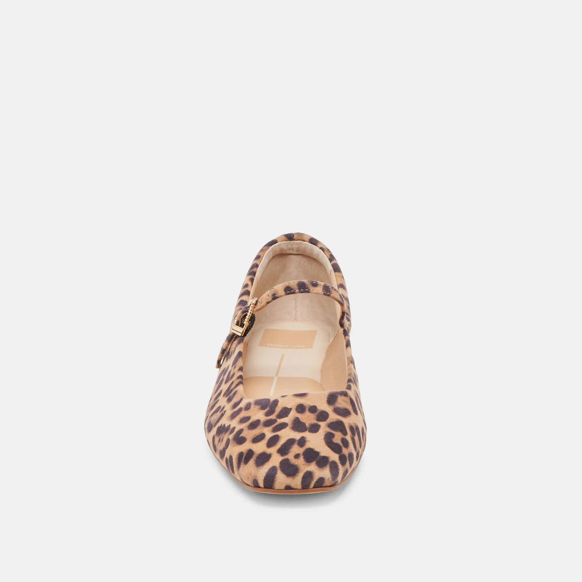 REYES BALLET FLATS DK LEOPARD SUEDE