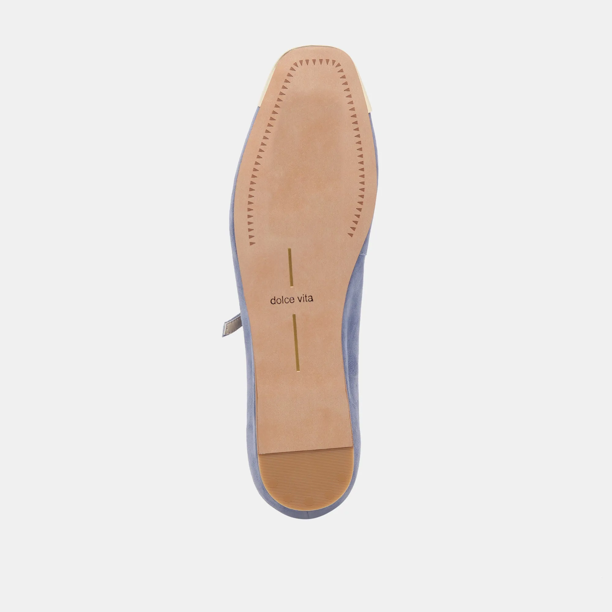 REYES TOE CAP BALLET FLATS BLUEBELL SUEDE