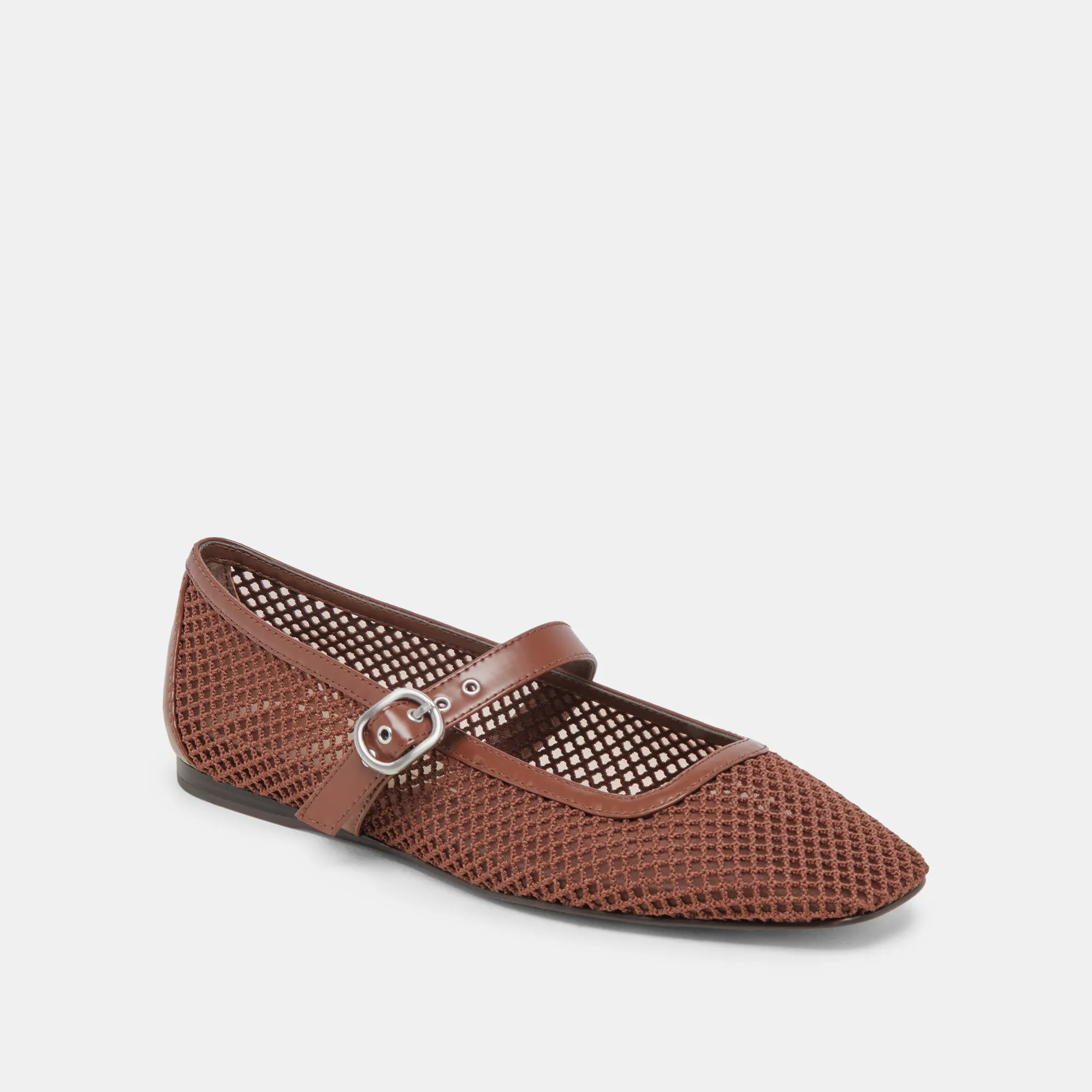 RODNI MESH BALLET FLATS TOFFEE WOVEN MESH