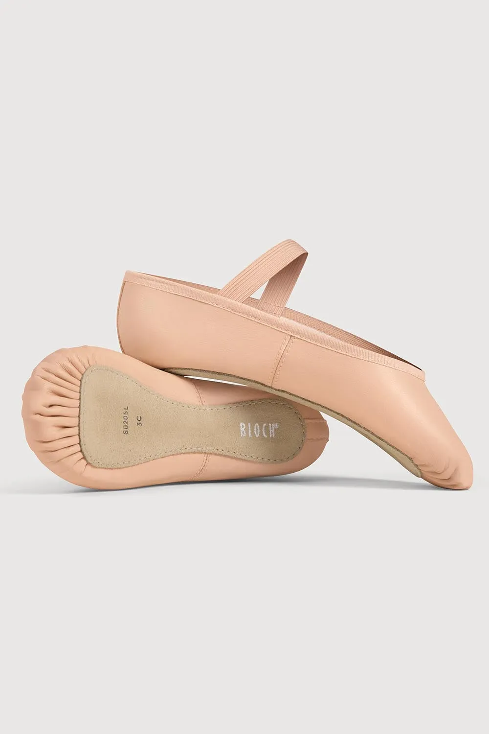 S0205G - Bloch Dansoft Leather Girls Ballet Flat