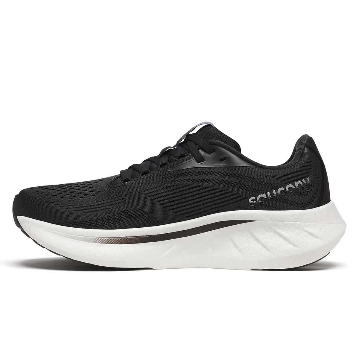 Saucony Ride 18 Womens | Black/white