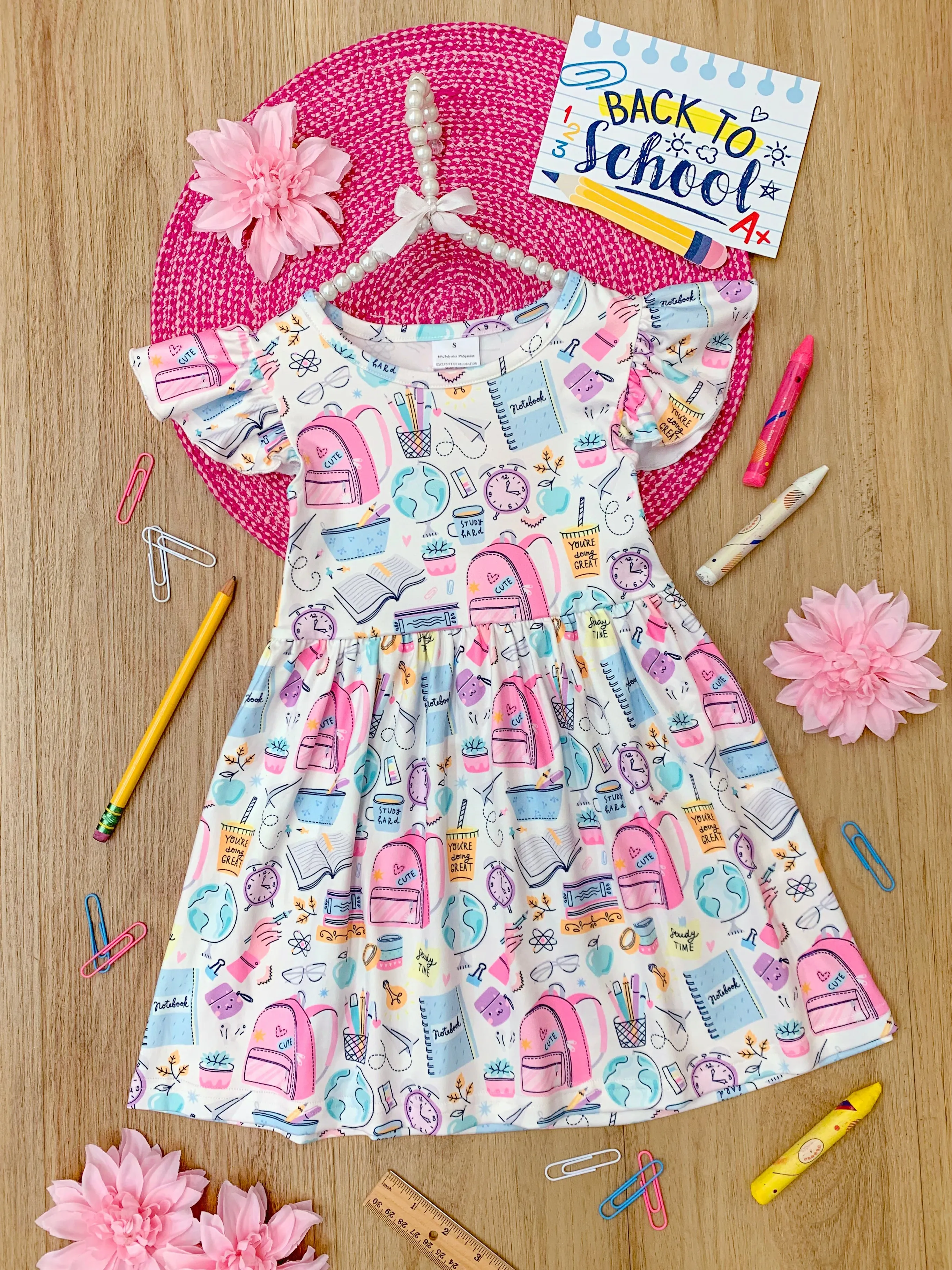 School Supplies Skater Dress