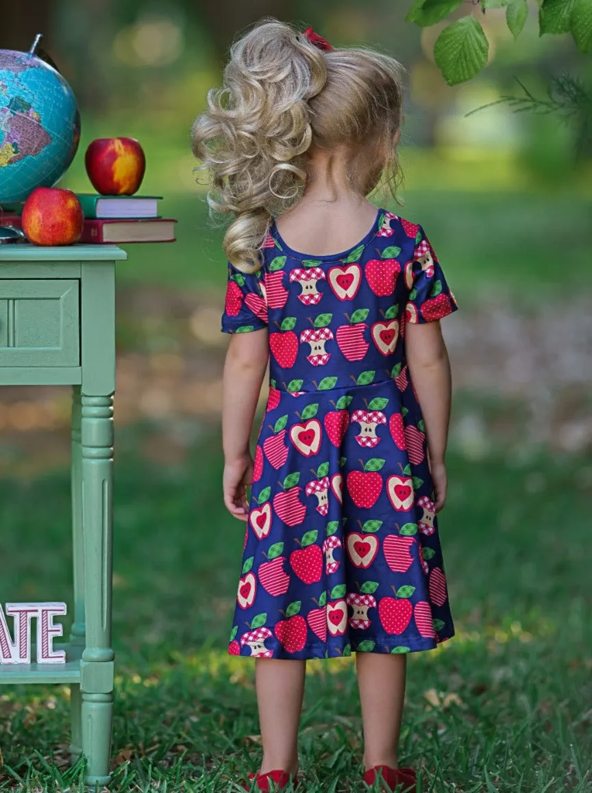 Smart To My Core Apple Dress