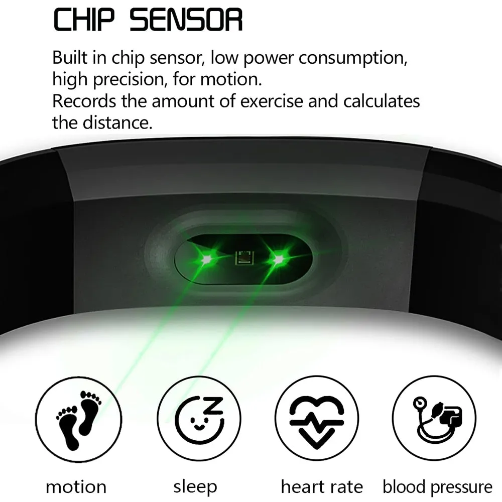 Smart Wristband fitness tracker Watch Health Heart Waterproof