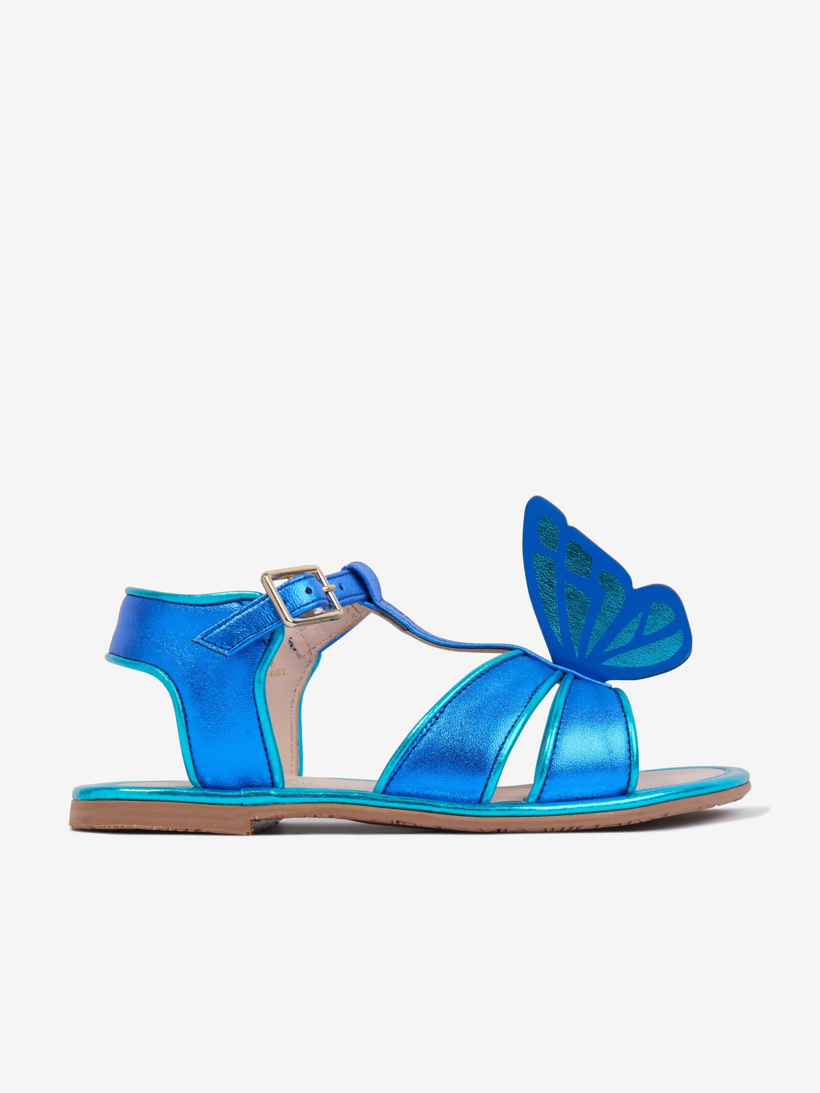 Sophia Webster Girls Leather Celeste Sandals in Blue