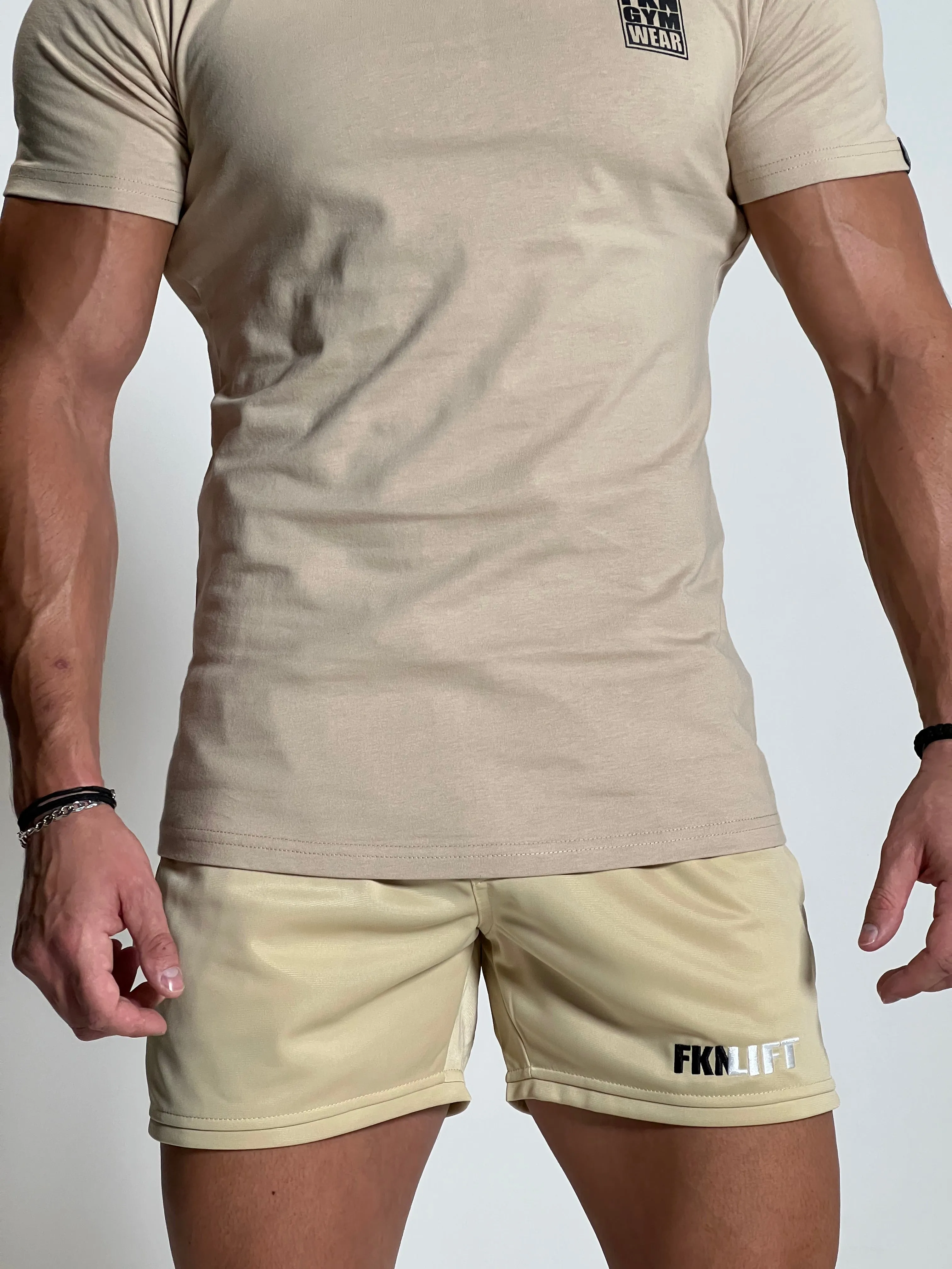 Stone | Men's Gym T-Shirt | Beige