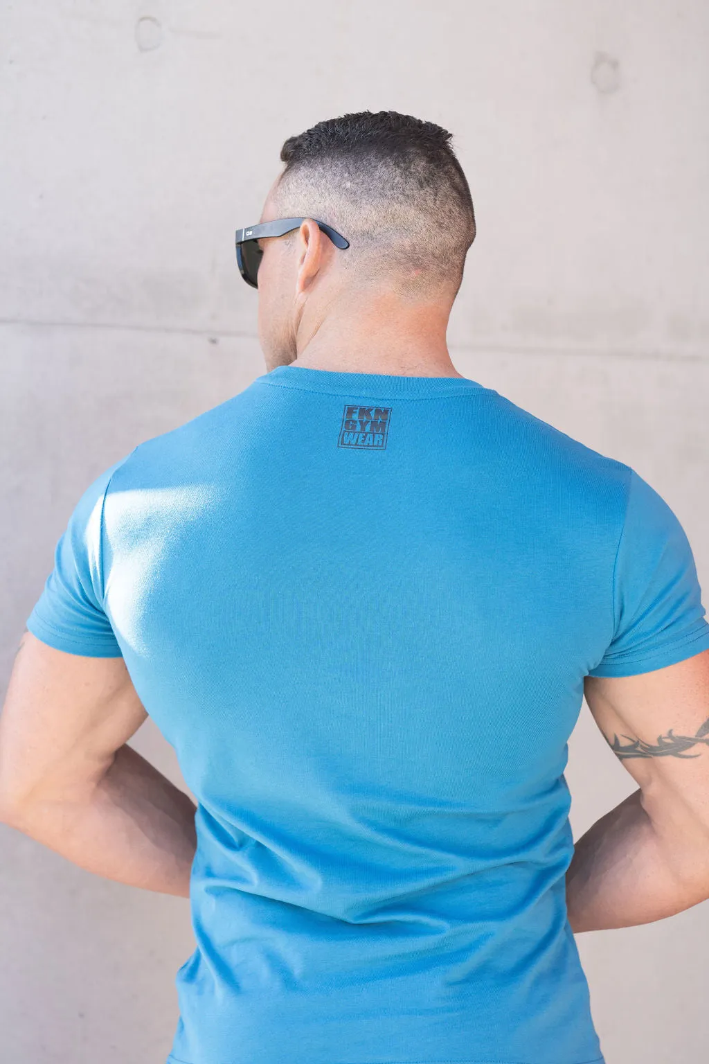 Stone | Men's Gym T-Shirt | Ocean Blue