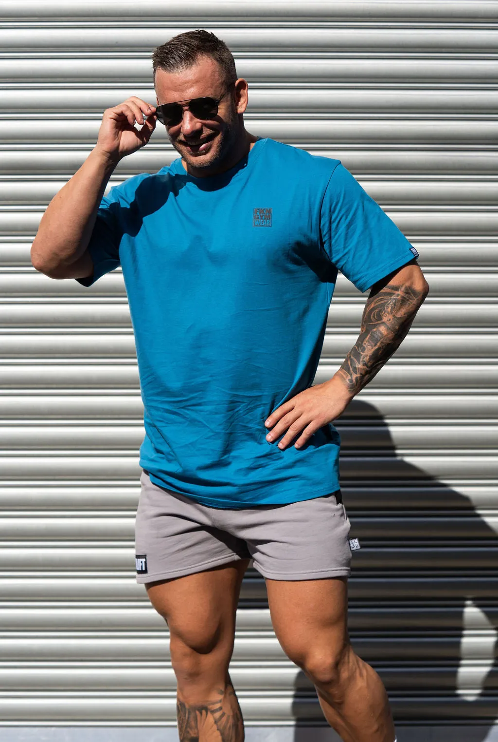 Stone | Men's Gym T-Shirt | Ocean Blue