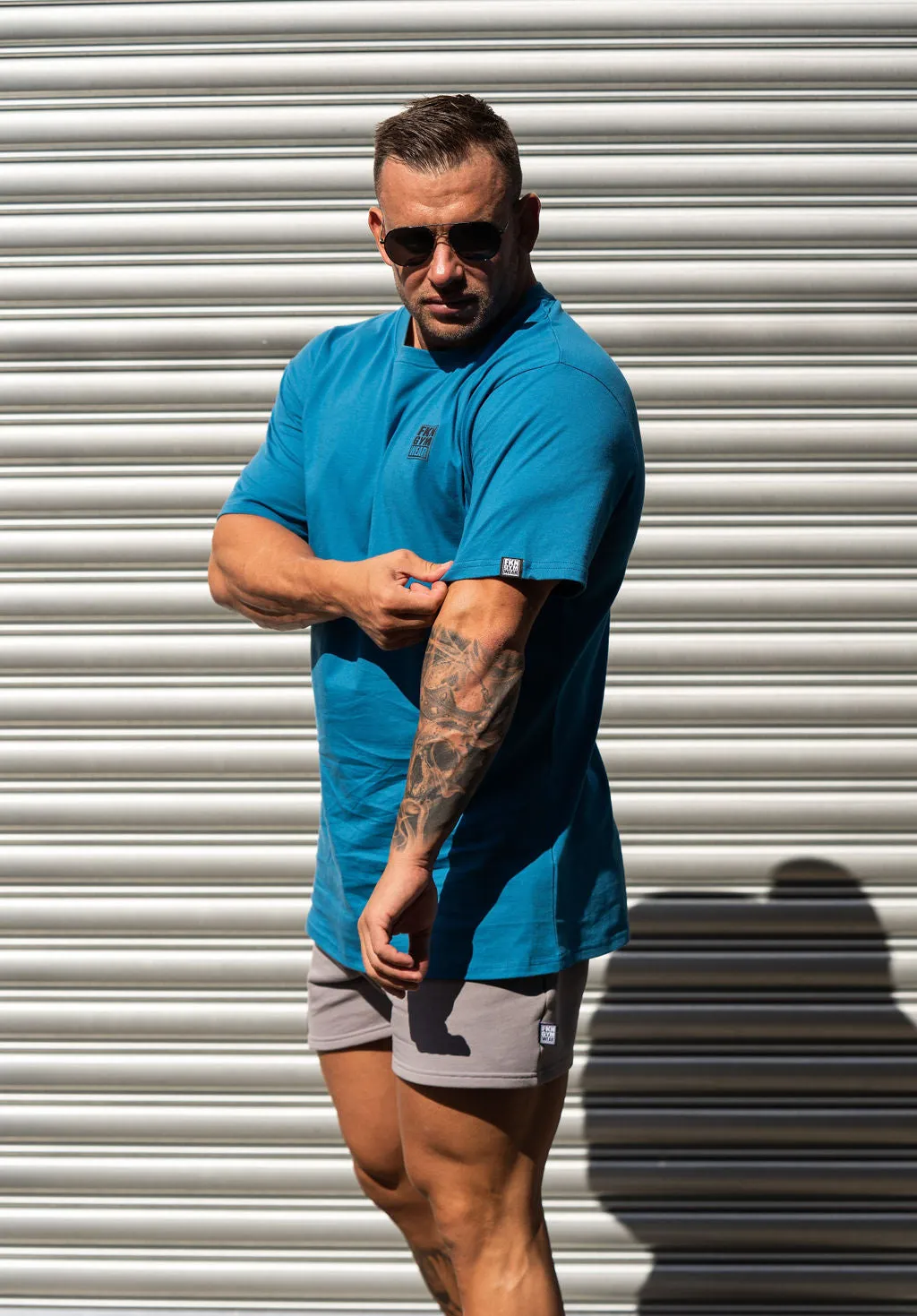 Stone | Men's Gym T-Shirt | Ocean Blue