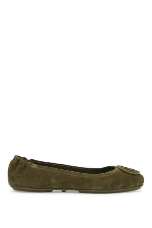 SUEDE MINNIE TRAVEL BALLET FLATS