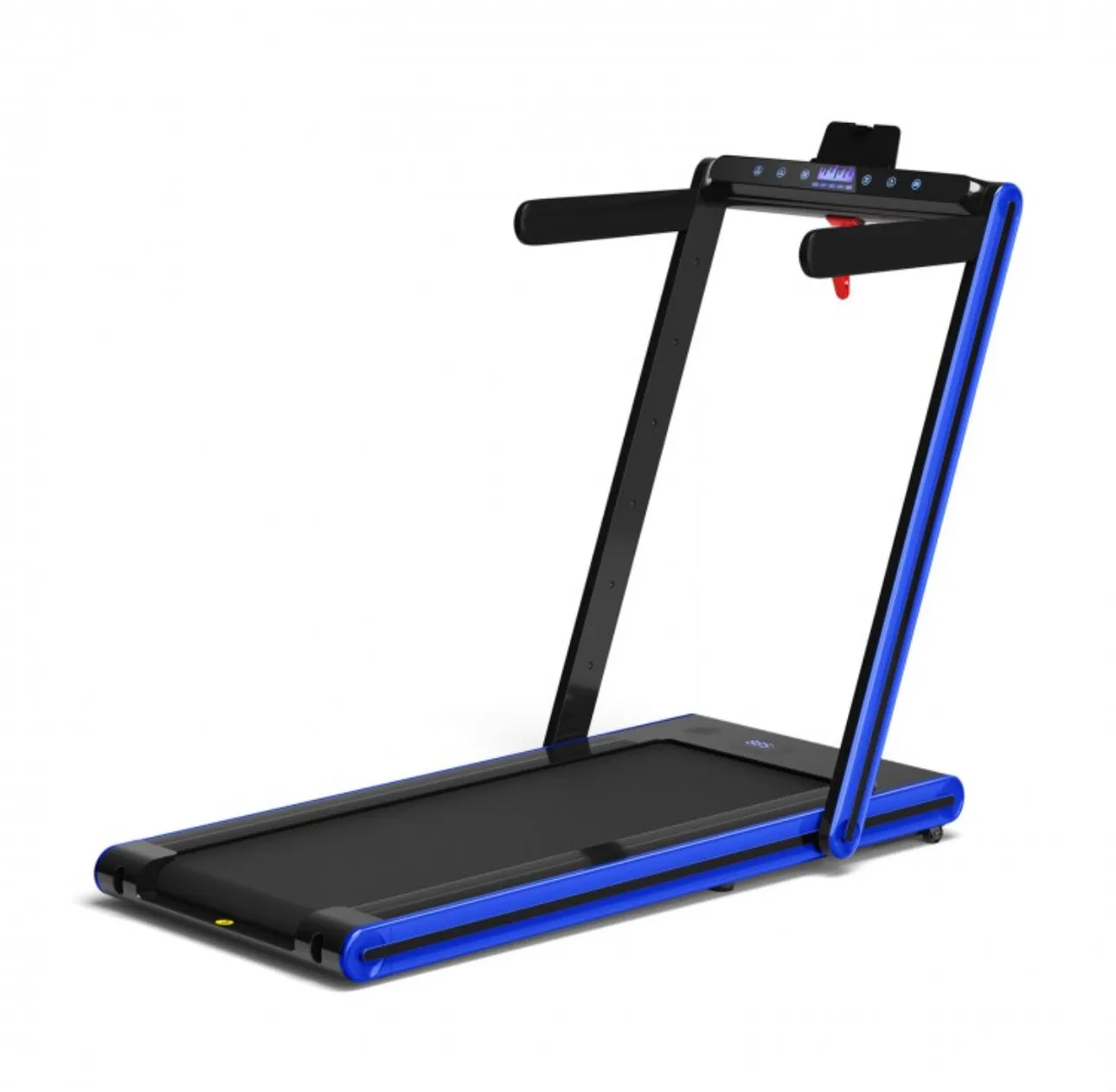 Super Duty Quiet Modern 2-in-1 Foldable Walking Pad Treadmill With Dual Touch LED Display | Safety Key | Speaker | Phone Holder | App Control | Easy Assembly, Carry, Storage