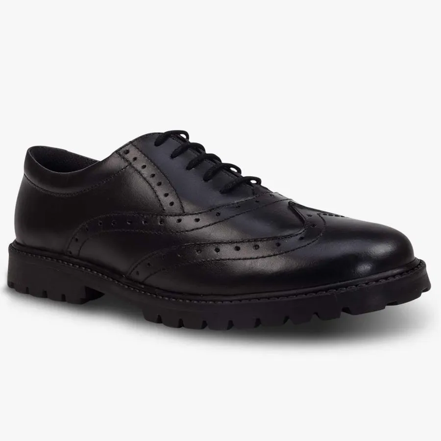 Term Sophia  Black Lace Up School Shoes