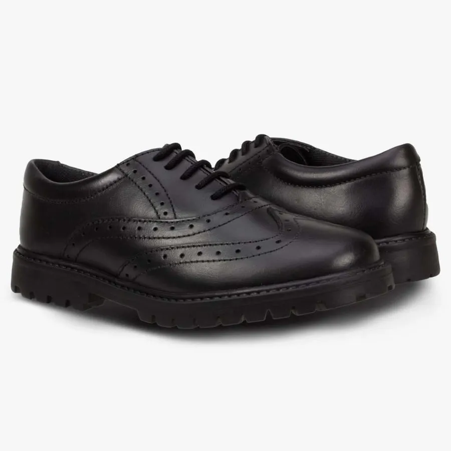 Term Sophia  Black Lace Up School Shoes