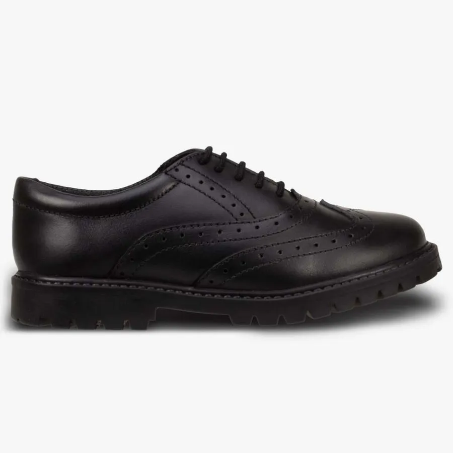 Term Sophia  Black Lace Up School Shoes