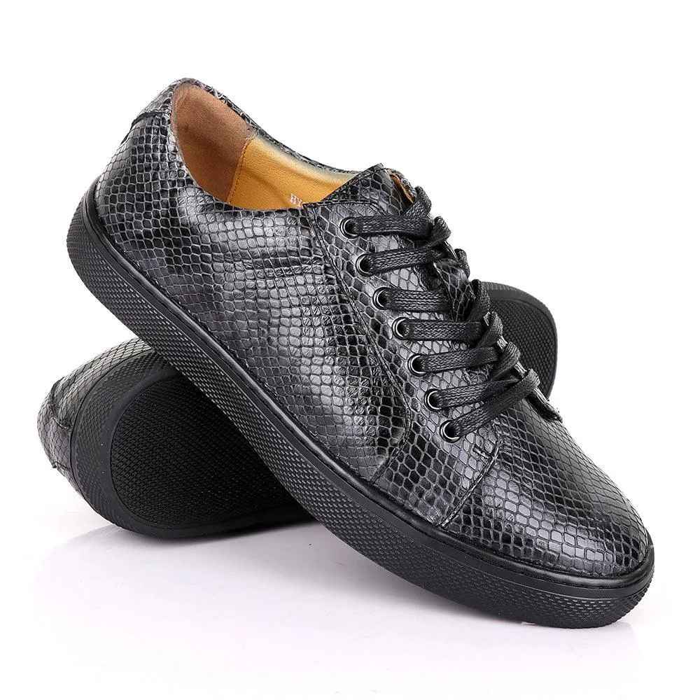 Terry Taylors Exotic Oxford Grey Leather Shoe