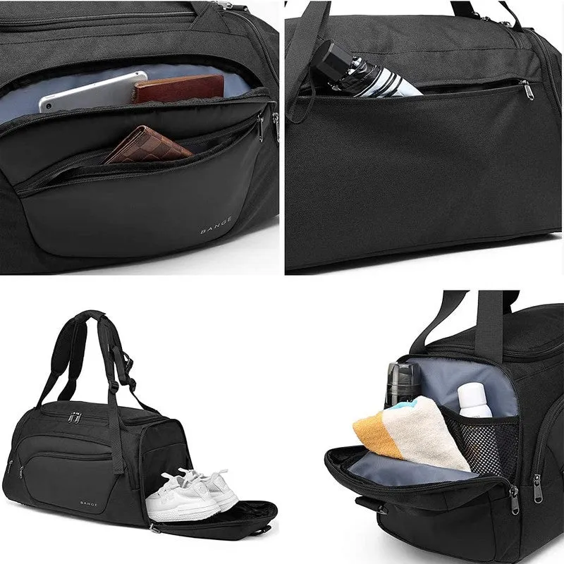 The Clownfish High Capacity Travel Duffle Bag - Water Resistant | Adjustable Strap | Grey