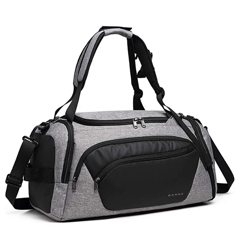 The Clownfish High Capacity Travel Duffle Bag - Water Resistant | Adjustable Strap | Grey